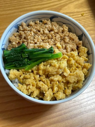 【調理】三食丼＋ポテト